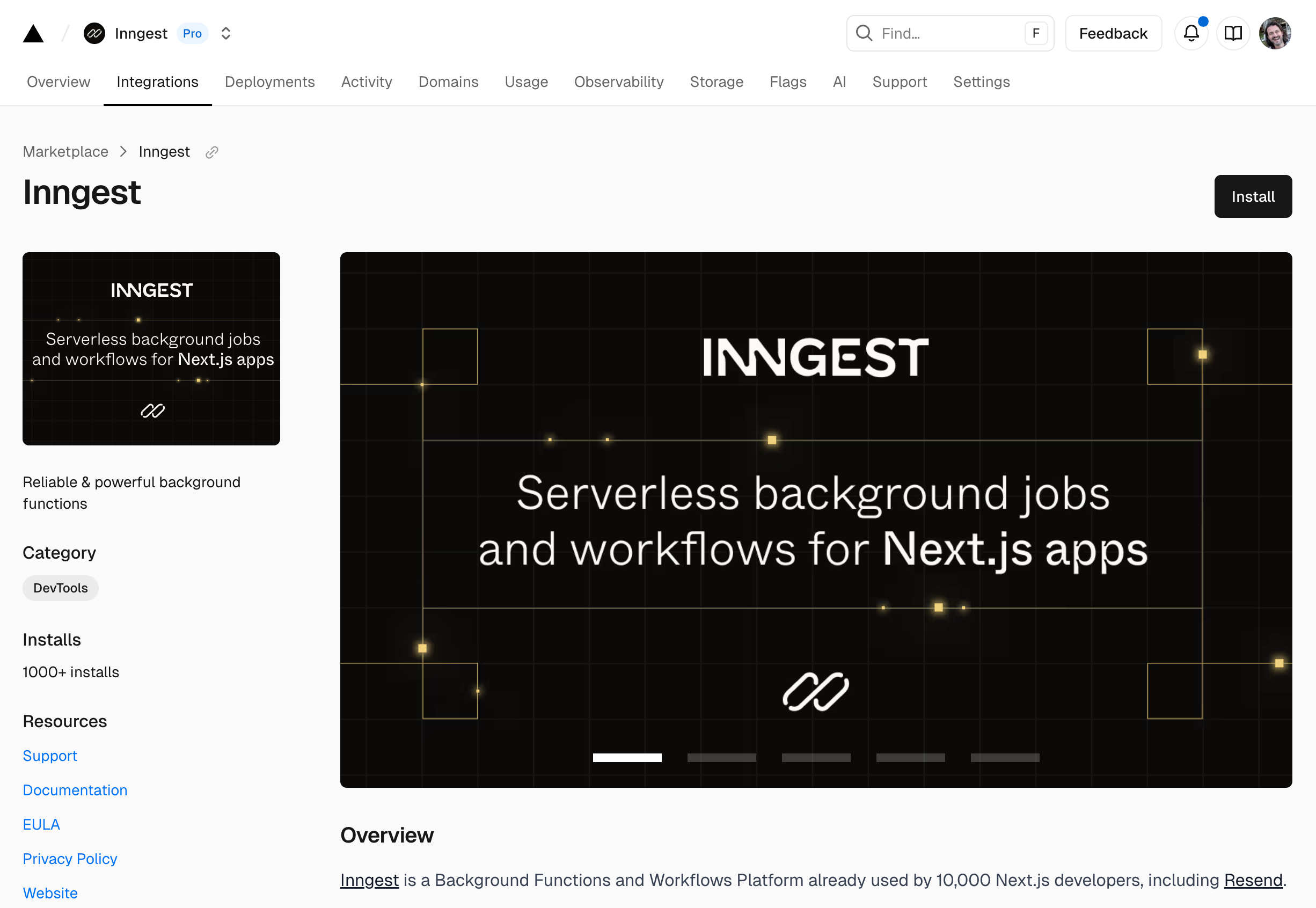 Inngest in the Vercel Marketplace